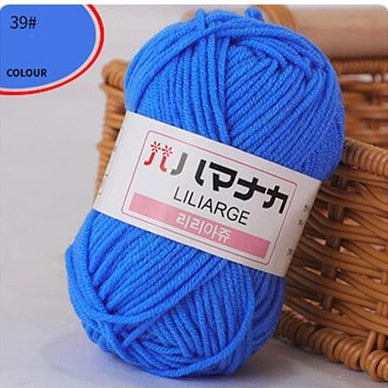 Milk Sweet Soft Cotton Baby Knitting Wool Yarn Thick Yarn Fiber Velvet Yarn Hand Knitting Wool Crochet Yarn for DIY Sweater