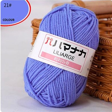 Milk Sweet Soft Cotton Baby Knitting Wool Yarn Thick Yarn Fiber Velvet Yarn Hand Knitting Wool Crochet Yarn for DIY Sweater