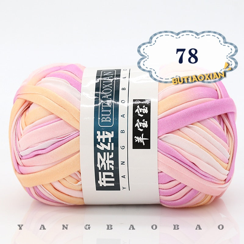 1pc 100g Thick Cloth Yarn Soft Colored Yarn for Hand Knitting Woven Bag Carpet DIY Hand-knitted Material