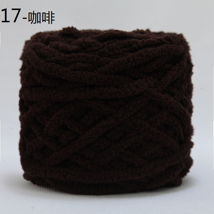 100g/ball Chenille Knitting Yarn Soft Ice Strip Line Cotton Yarn DIY Wool Yarn for Hand Knitting Scarf Thick Wool Yarn Wholesale