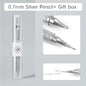 0.3 0.5 0.7 2.0mm Art Drawing Automatic Pencils Low Center of Gravity Retractable Nib Metal Mechanical Pencil with Gift Box Set