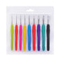 New Crochet Hook 2.5-6.0mm Aluminum Crochet Needles With Colorful Soft Rubber Grip Cushioned Handles Knitting Needles