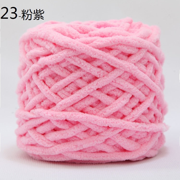 100g/ball Chenille Knitting Yarn Soft Ice Strip Line Cotton Yarn DIY Wool Yarn for Hand Knitting Scarf Thick Wool Yarn Wholesale