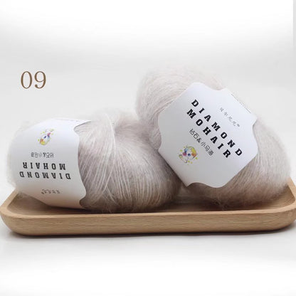 25g/pc Mohair Yarn Crochet Soft Warm Baby Wool Yarn For Hand knitting Sweater And Shawl