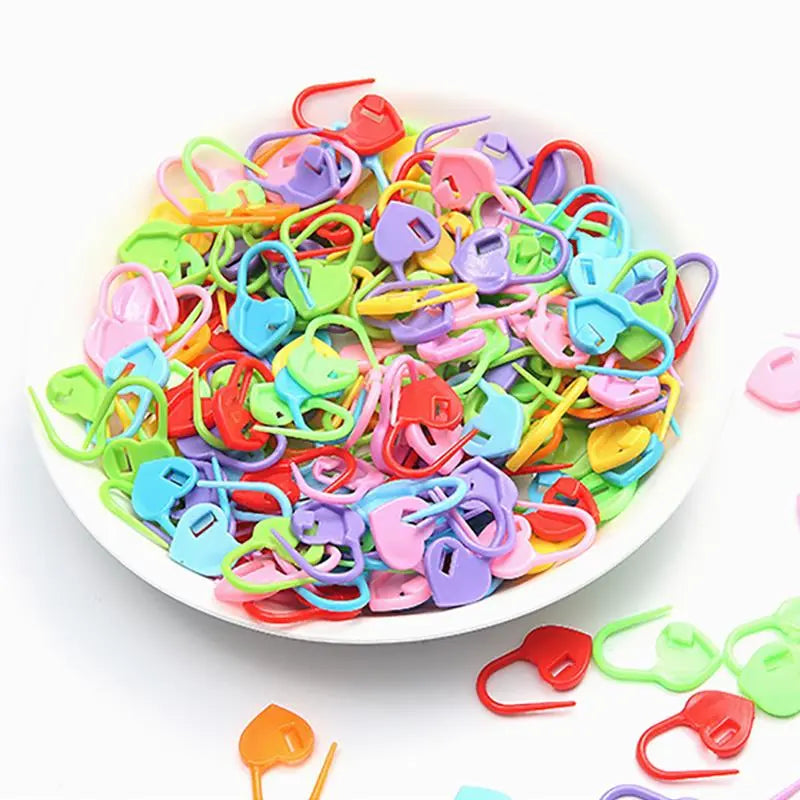 20/50pcs Plastic Resin Small Clip Locking Stitch Markers Crochet Latch Knitting Tools Needle Clip Hook Sewing Tool Mixed Color