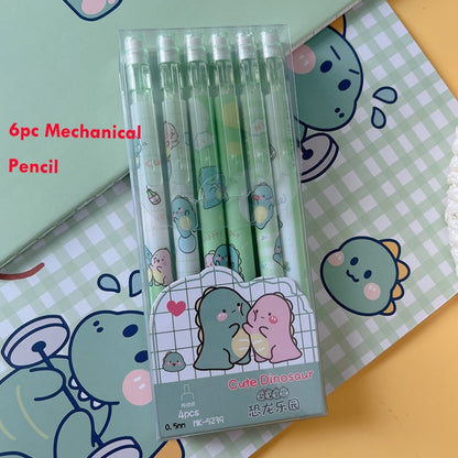 Zoecor Kawaii Mechanical Pencil Cartoon Automatic Pencils lápices 0.5MM with Eraser School Supplies for Kids Student Stationery