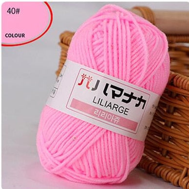 Milk Sweet Soft Cotton Baby Knitting Wool Yarn Thick Yarn Fiber Velvet Yarn Hand Knitting Wool Crochet Yarn for DIY Sweater