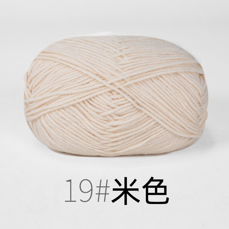 50g/Set Milk Cotton Yarn Knitting Wool for Hand Knitting Yarn Crochet Craft Sweater Hat Threads for Knitting Crochet Supplies