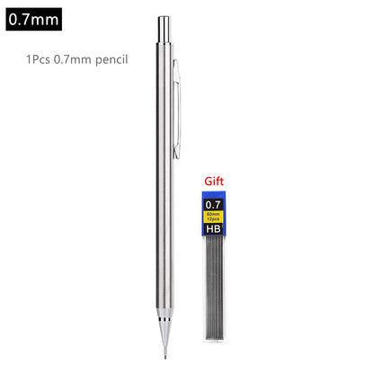 Metal Mechanical Pencils Set with Lead Refills Drafting Automatic Pencil 0.3, 0.5, 0.7, 0.9, 1.3, 2.0mm 2B HB For Art Supplie