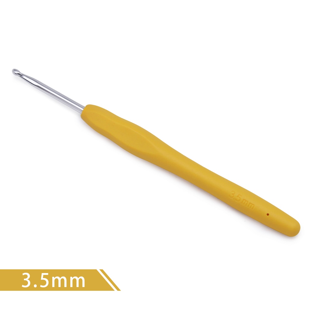 New Crochet Hook 2.5-6.0mm Aluminum Crochet Needles With Colorful Soft Rubber Grip Cushioned Handles Knitting Needles