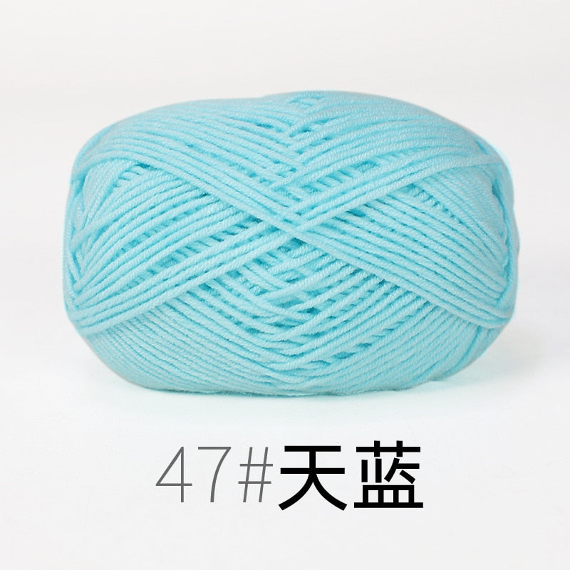 50g/Set Milk Cotton Yarn Knitting Wool for Hand Knitting Yarn Crochet Craft Sweater Hat Threads for Knitting Crochet Supplies