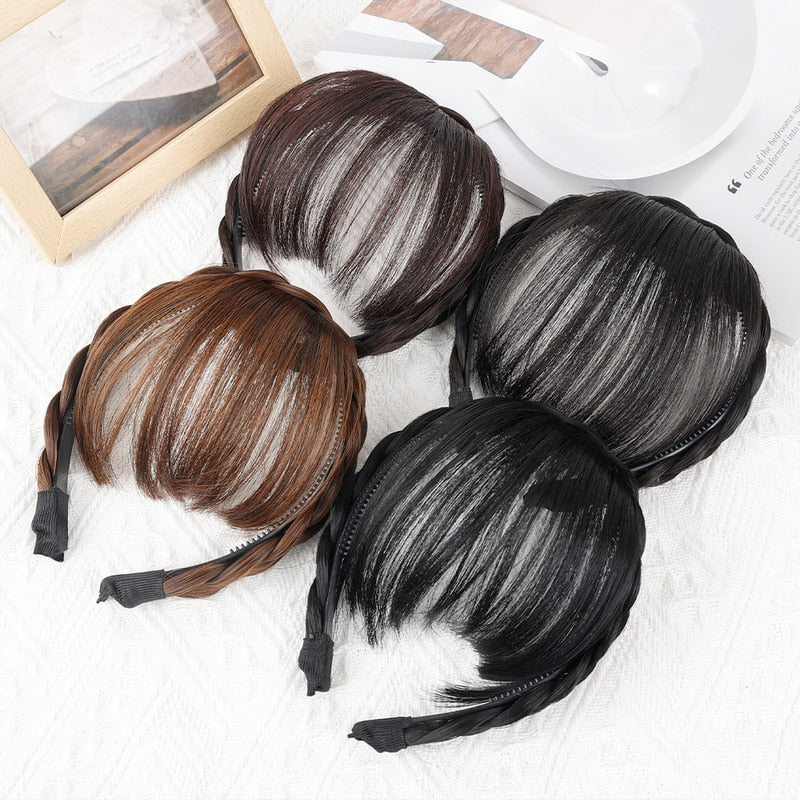 Wig Bangs Hairband Fake Hair Headband Fringe Hair Extension Women Girls Clips In Hair Extension Hair Accessories Hairpiece Clips