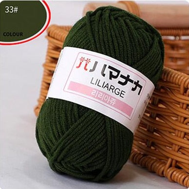 Milk Sweet Soft Cotton Baby Knitting Wool Yarn Thick Yarn Fiber Velvet Yarn Hand Knitting Wool Crochet Yarn for DIY Sweater