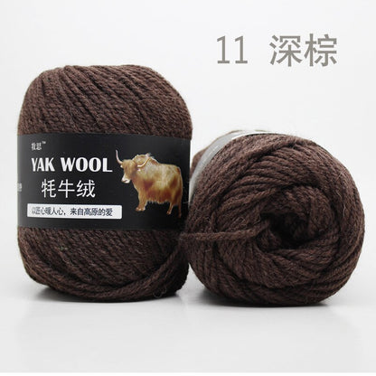 100g 4.5mm Wool Yak Yarn Crochet Yarn Threads for Knitting Needle Hand Knitting Yarn 3 PLY Fine Woolen Dyed for Sweaters