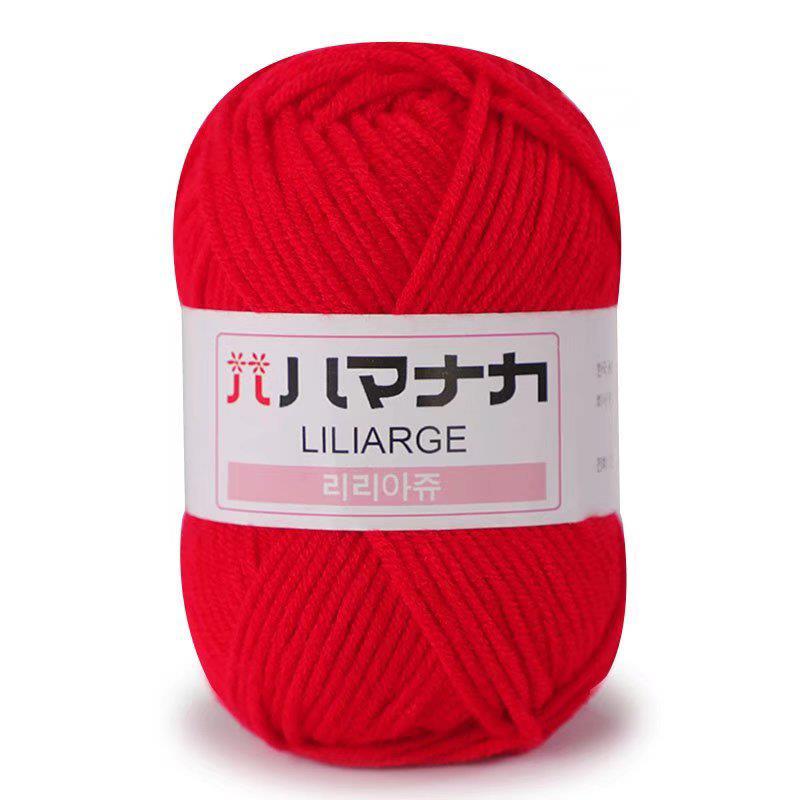 25g Soft Milk Cotton Knitting Yarn Anti-Pilling High Quality Knitting 4ply Cotton Yarn For Crochet Scarf Sweater Hat Doll Craft