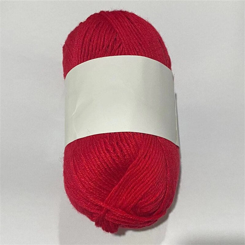 50g/Set 4ply Milk Cotton Knitting Wool Yarn Needlework Dyed Lanas for Crochet Craft Sweater Hat Dolls Hand Knitting DIY Sweater