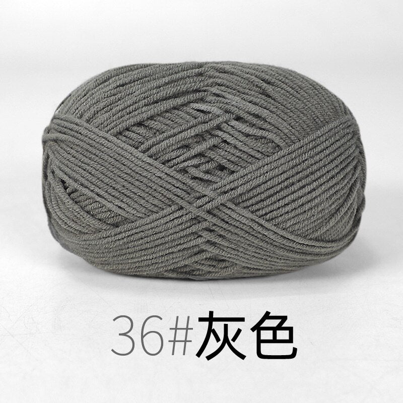 50g/Set 4ply Milk Cotton Knitting Wool Yarn Needlework Dyed Lanas for Crochet Craft Sweater Hat Dolls Hand Knitting DIY Sweater