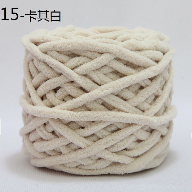 100g/ball Chenille Knitting Yarn Soft Ice Strip Line Cotton Yarn DIY Wool Yarn for Hand Knitting Scarf Thick Wool Yarn Wholesale