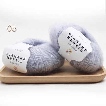 25g/pc Mohair Yarn Crochet Soft Warm Baby Wool Yarn For Hand knitting Sweater And Shawl