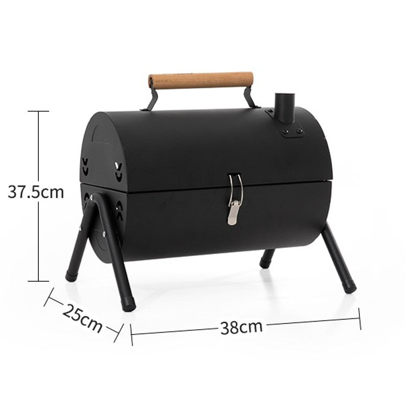 Portable Combine BBQ Grill 2-4 Person Patio Camping Picnic Barbecue Stove Round