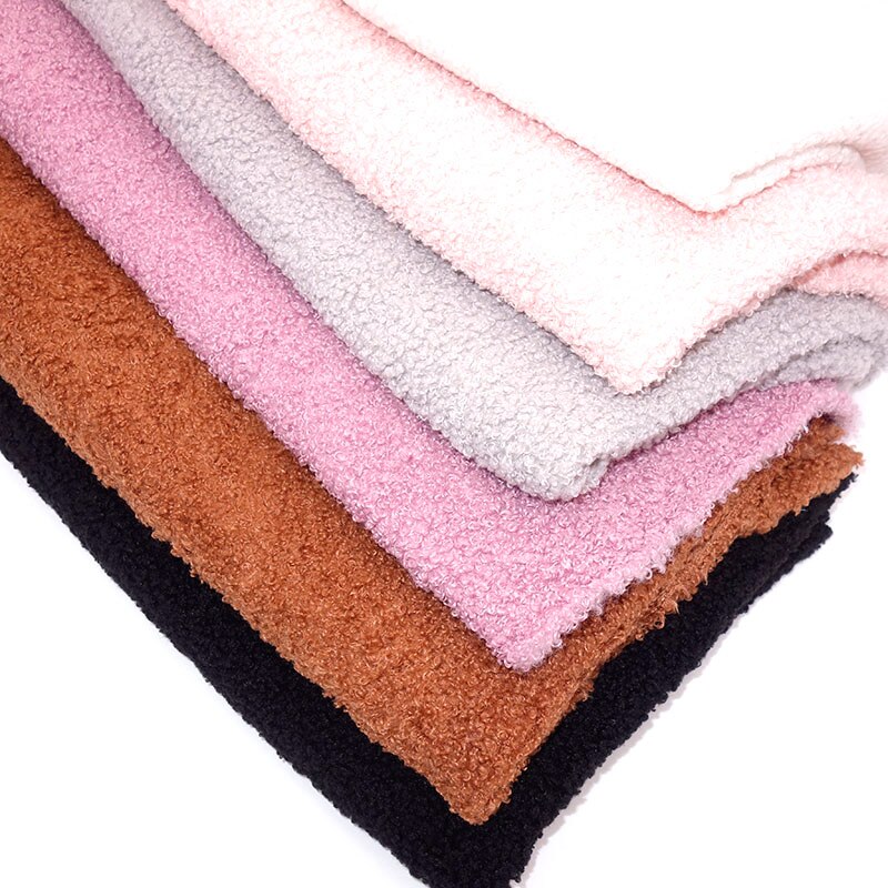 Coral Cotton Velvet Plush Fabric Soft Warm Doll Pet Clothes Glove Lining Thickened Lamb Wool Fabric Diy Sewing