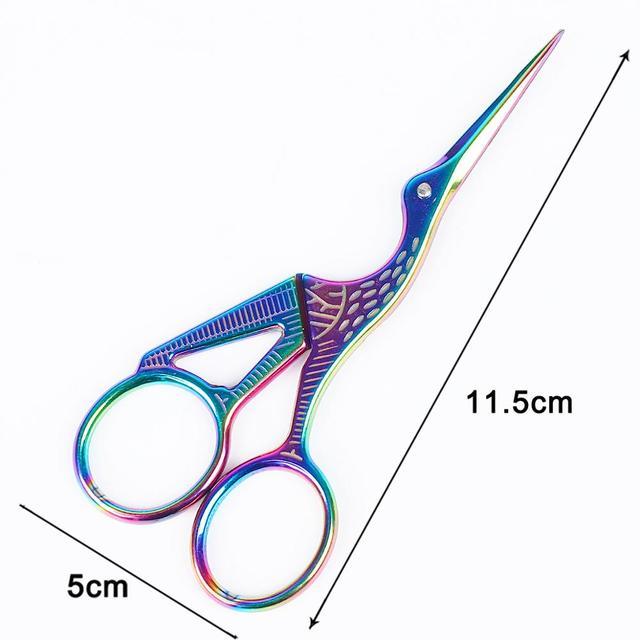 1Pcs Colorful Stainless Steel Antique Scissors European Classic Craft Knitting Sewing Handicraft Scissor DIY Jewelry Tools New