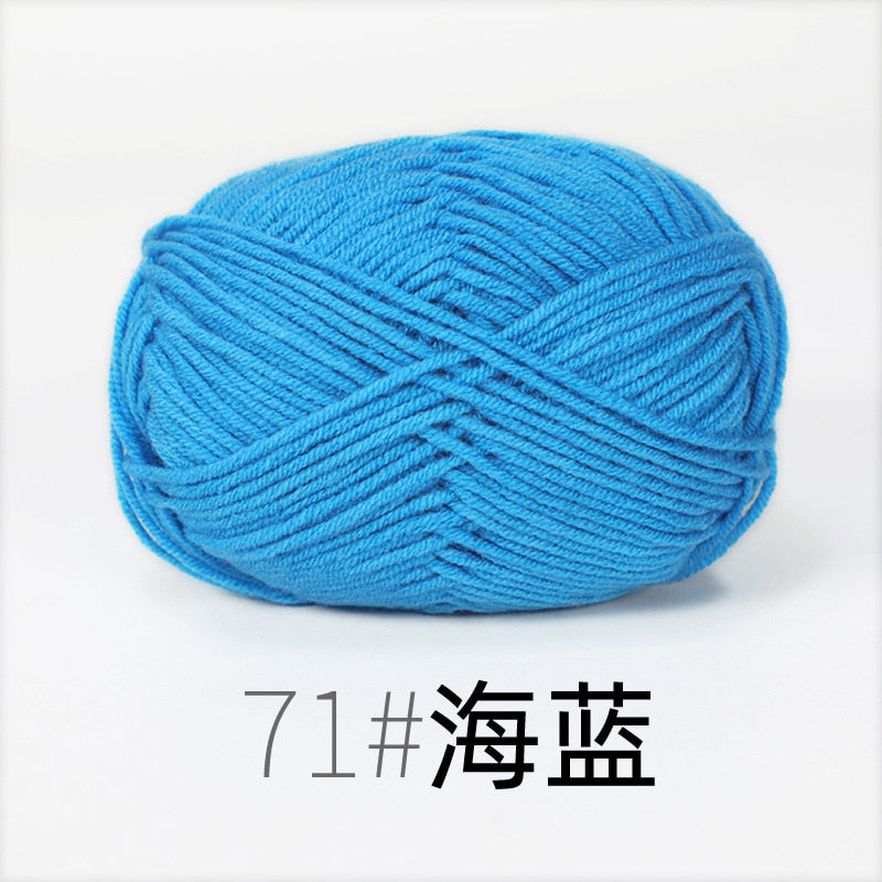 50g/Set Milk Cotton Yarn Knitting Wool for Hand Knitting Yarn Crochet Craft Sweater Hat Threads for Knitting Crochet Supplies