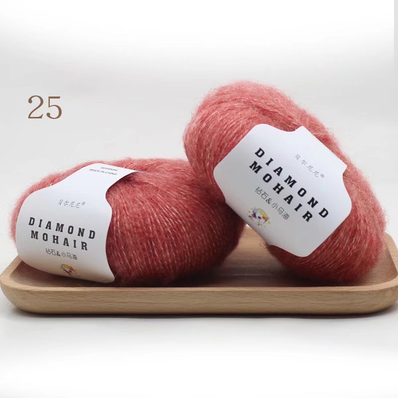 25g/pc Mohair Yarn Crochet Soft Warm Baby Wool Yarn For Hand knitting Sweater And Shawl