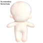 15/20cm DIY Plush Doll Normal/Fat Cotton Doll Body NO Attribute Kits Blank Unembroidery 20cm Plush Attribute Dolls Girls Gifts