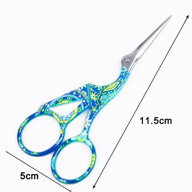 1Pcs Colorful Stainless Steel Antique Scissors European Classic Craft Knitting Sewing Handicraft Scissor DIY Jewelry Tools New