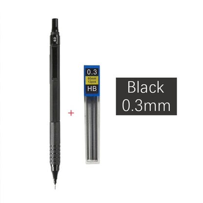 0.3 0.5 0.7 2.0mm Art Drawing Automatic Pencils Low Center of Gravity Retractable Nib Metal Mechanical Pencil with Gift Box Set