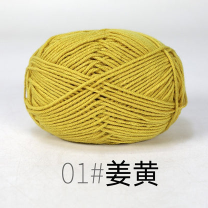 50g/Set Milk Cotton Yarn Knitting Wool for Hand Knitting Yarn Crochet Craft Sweater Hat Threads for Knitting Crochet Supplies