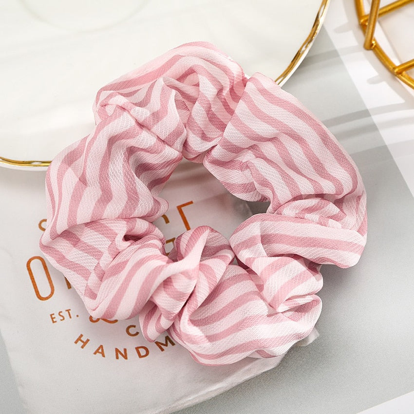 Levao Spring Summer Net Yarn Hair Bow Scrunchies Large Chiffon Women Elastic Hair Band Ponytail Holder Hair Tie Girl Accessories