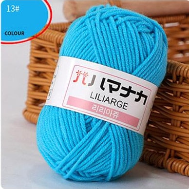 Milk Sweet Soft Cotton Baby Knitting Wool Yarn Thick Yarn Fiber Velvet Yarn Hand Knitting Wool Crochet Yarn for DIY Sweater