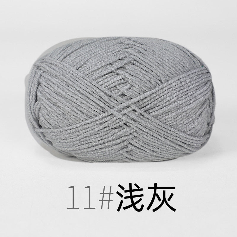 50g/Set Milk Cotton Yarn Knitting Wool for Hand Knitting Yarn Crochet Craft Sweater Hat Threads for Knitting Crochet Supplies