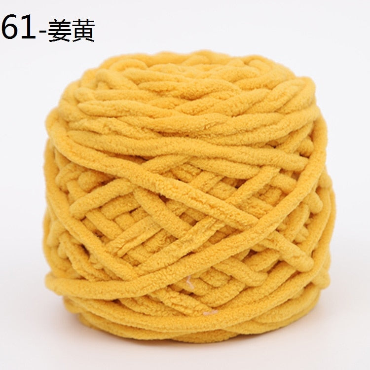 100g/ball Chenille Knitting Yarn Soft Ice Strip Line Cotton Yarn DIY Wool Yarn for Hand Knitting Scarf Thick Wool Yarn Wholesale