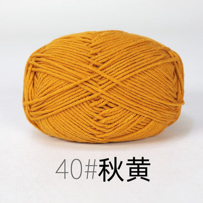 50g/Set Milk Cotton Yarn Knitting Wool for Hand Knitting Yarn Crochet Craft Sweater Hat Threads for Knitting Crochet Supplies