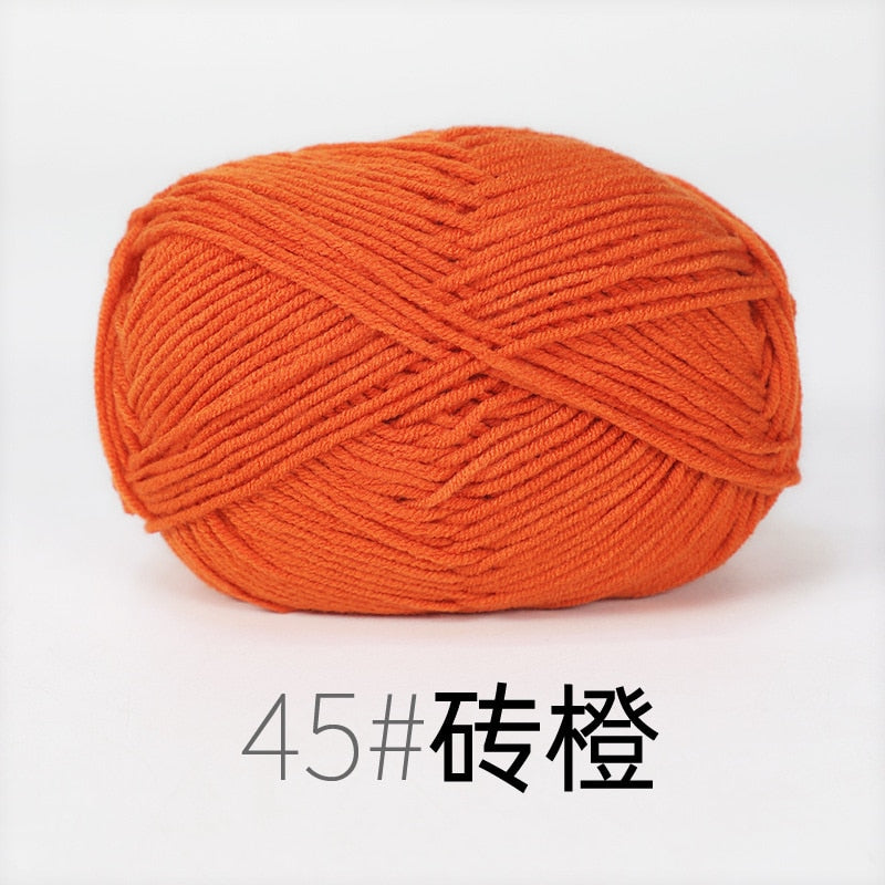 50g/Set Milk Cotton Yarn Knitting Wool for Hand Knitting Yarn Crochet Craft Sweater Hat Threads for Knitting Crochet Supplies