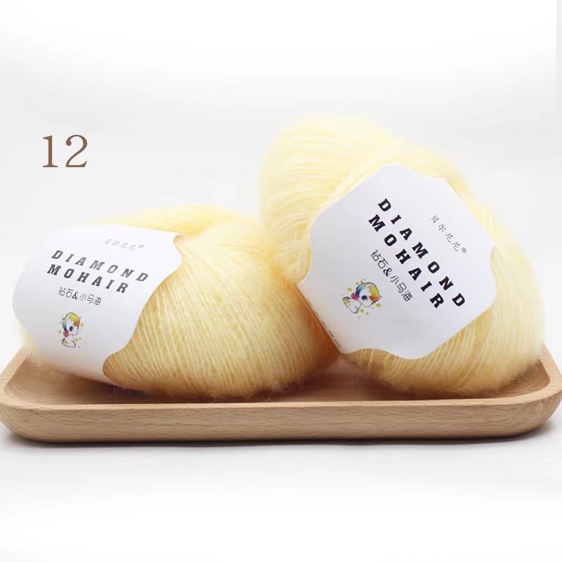 25g/pc Mohair Yarn Crochet Soft Warm Baby Wool Yarn For Hand knitting Sweater And Shawl