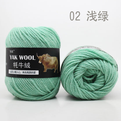 100g 4.5mm Wool Yak Yarn Crochet Yarn Threads for Knitting Needle Hand Knitting Yarn 3 PLY Fine Woolen Dyed for Sweaters