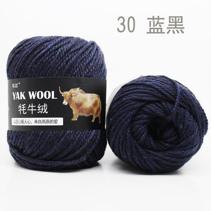 100g 4.5mm Wool Yak Yarn Crochet Yarn Threads for Knitting Needle Hand Knitting Yarn 3 PLY Fine Woolen Dyed for Sweaters