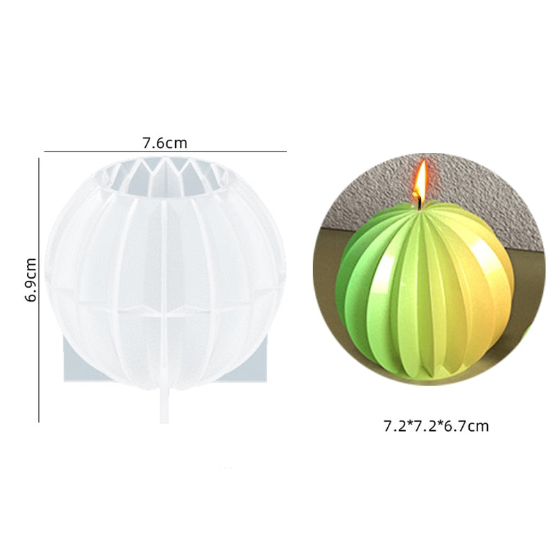 Multi-Style Geometric Bubble Ball Silicone Candle Mold Spherical Lantern Crystal Epoxy Resin Soap Gypsum Chocolate Mould Decor