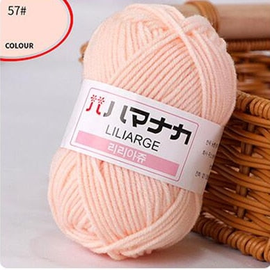 Milk Sweet Soft Cotton Baby Knitting Wool Yarn Thick Yarn Fiber Velvet Yarn Hand Knitting Wool Crochet Yarn for DIY Sweater