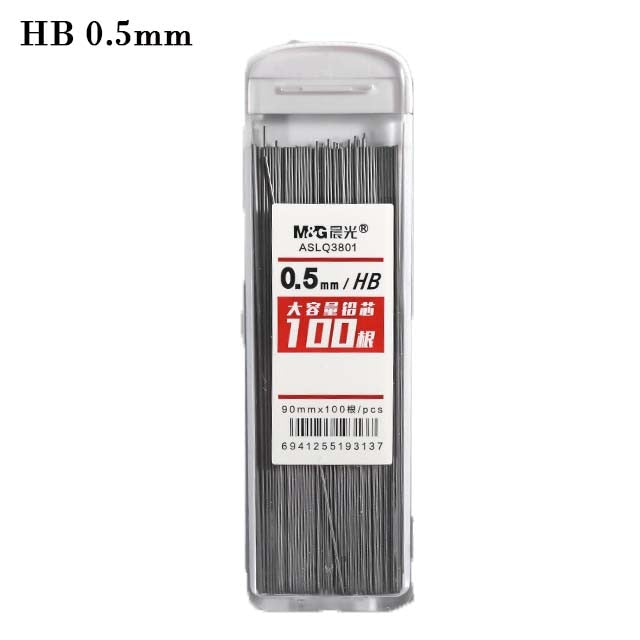 100Pcs 0.5/0.7mm Mechanical Pencil Leads 2B/HB Pencil Rod Automatic Pencil Core Refill Office School Art Sketch Drawing Supplies