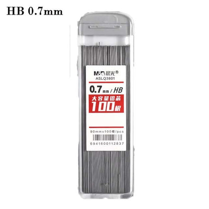 100Pcs 0.5/0.7mm Mechanical Pencil Leads 2B/HB Pencil Rod Automatic Pencil Core Refill Office School Art Sketch Drawing Supplies