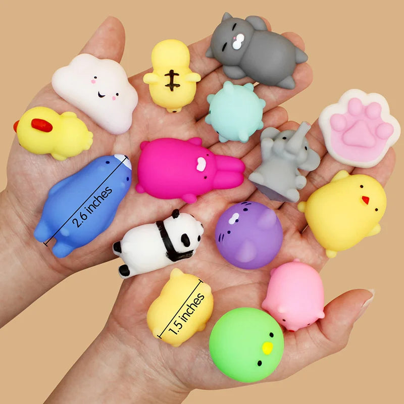 50-5PCS Kawaii Squishies Mochi Anima Squishy Toys For Kids Antistress Ball Squeeze Party Favors Stress Relief Toys For Birthday