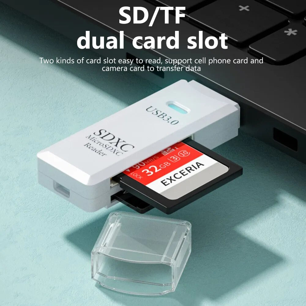 Elough 2 IN 1 Card Reader USB 3.0 to SD TF Card Memory Card Reader High Speed Smart Cardreader Adapter For PC Laptop Accessories