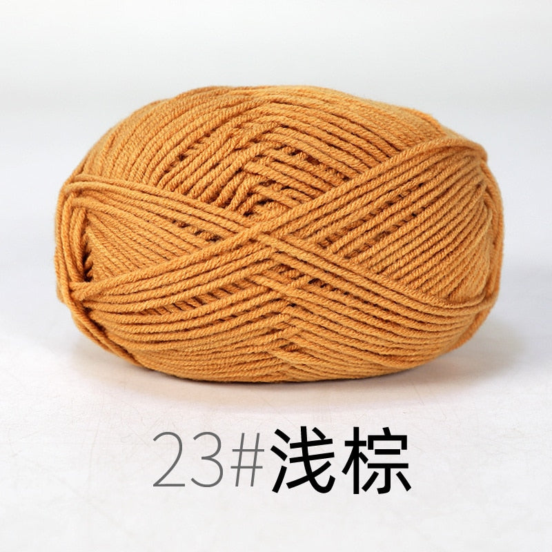 50g/Set Milk Cotton Yarn Knitting Wool for Hand Knitting Yarn Crochet Craft Sweater Hat Threads for Knitting Crochet Supplies