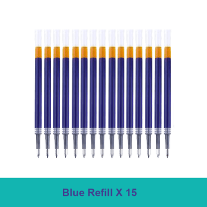 25PCS Gel pen Set Neutral Pen smooth writing fastdry 0.5mm Black blue red color Replacable refill school Stationery Supplies