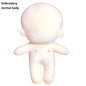 15/20cm DIY Plush Doll Normal/Fat Cotton Doll Body NO Attribute Kits Blank Unembroidery 20cm Plush Attribute Dolls Girls Gifts